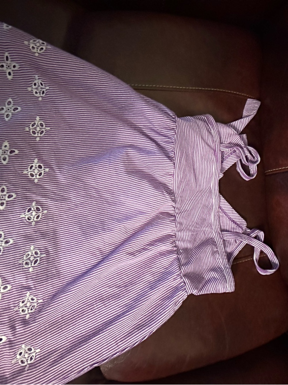 Always Lavender-Striped Tie-Strap Tank Top